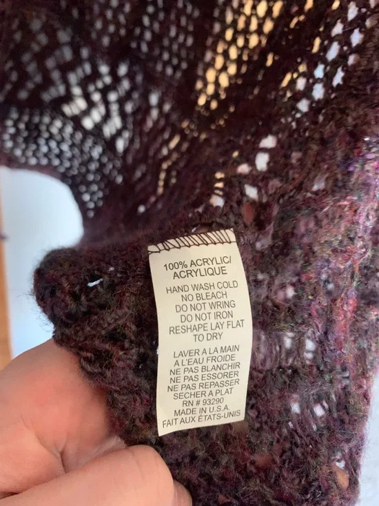 Vintage “American Rag Cie” purple knit cardigan - Picture 6 of 8